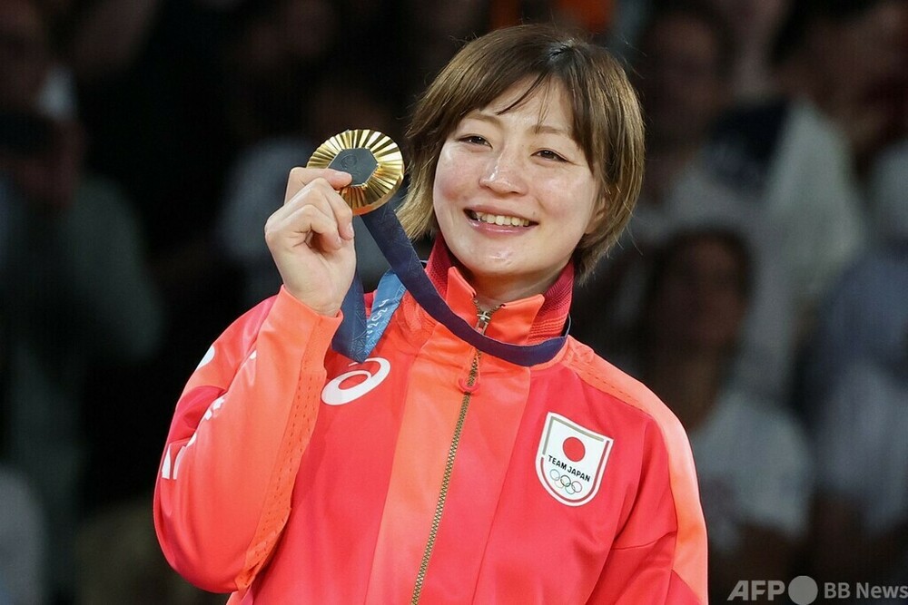 角田夏実が金メダル第1号 柔道女子48キロ級 パリ五輪 写真14枚 国際