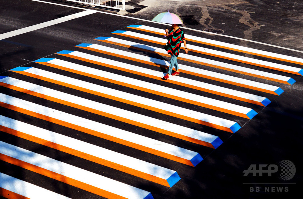 3Dの立体横断歩道 天津 写真10枚 国際ニュース：AFPBB News
