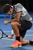 全豪オープンテニス、男子シングルス決勝。勝利を喜ぶロジャー・フェデラー（2017年1月29日撮影）。(c)AFP/GREG WOOD