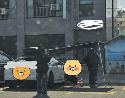 韓国で横行する「駐車場の迷惑占拠」…飲食店の開店待ちで2台分を私的利用、“待機キャンプ”化
