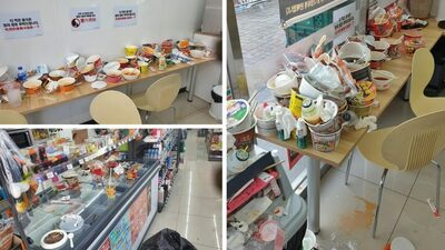 韓国・済州のコンビニを襲った“散らかしっぱなし”中国人観光客…拡散する衝撃の写真