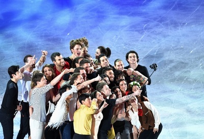 羽生、宇野らがエキシビションに登場 世界フィギュア