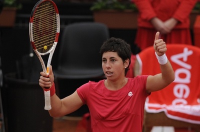 スペインがチェコに先勝、第2試合は延期に フェド杯