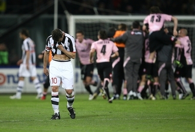 ユベントス アウェーでパレルモに競り負ける