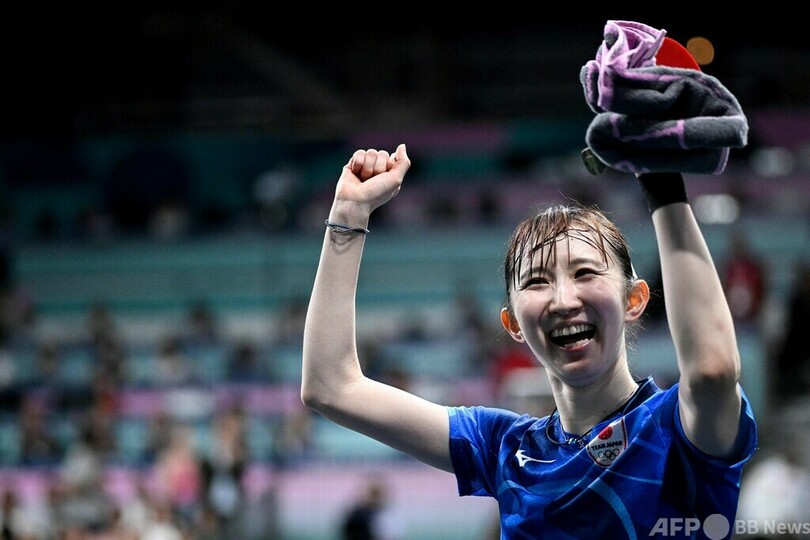早田ひなが4強入り 平野と張本は敗退 パリ五輪卓球