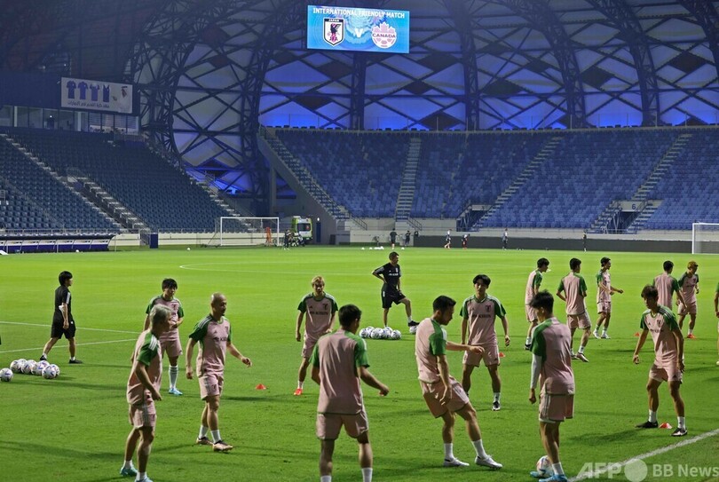 日本代表がUAEで練習 W杯前最後のカナダ戦へ調整