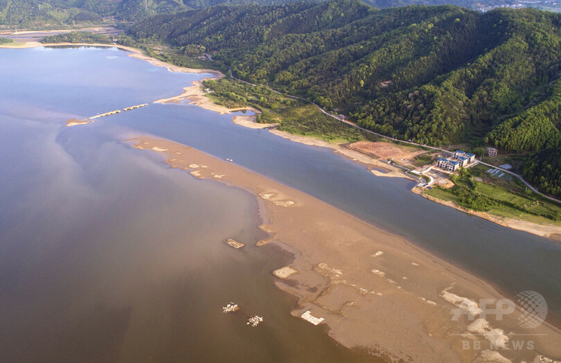 湖底の遺跡よみがえる 江西・仙女湖水位低下で