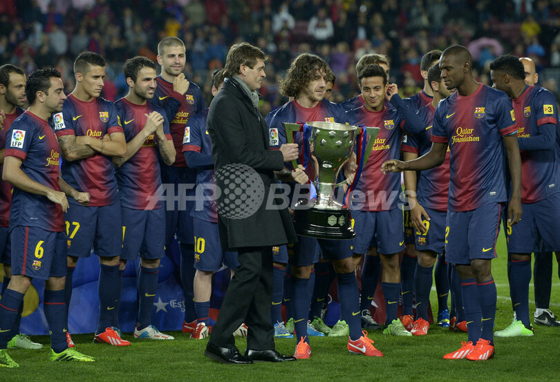 FCバルセロナが優勝セレモニー