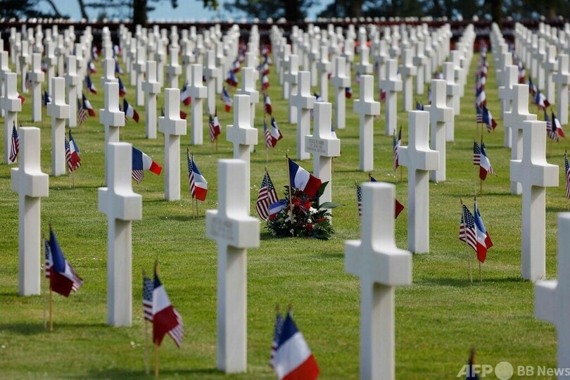 マクロン仏大統領「犠牲の精神」を称賛 ノルマンディー作戦80年式典始まる