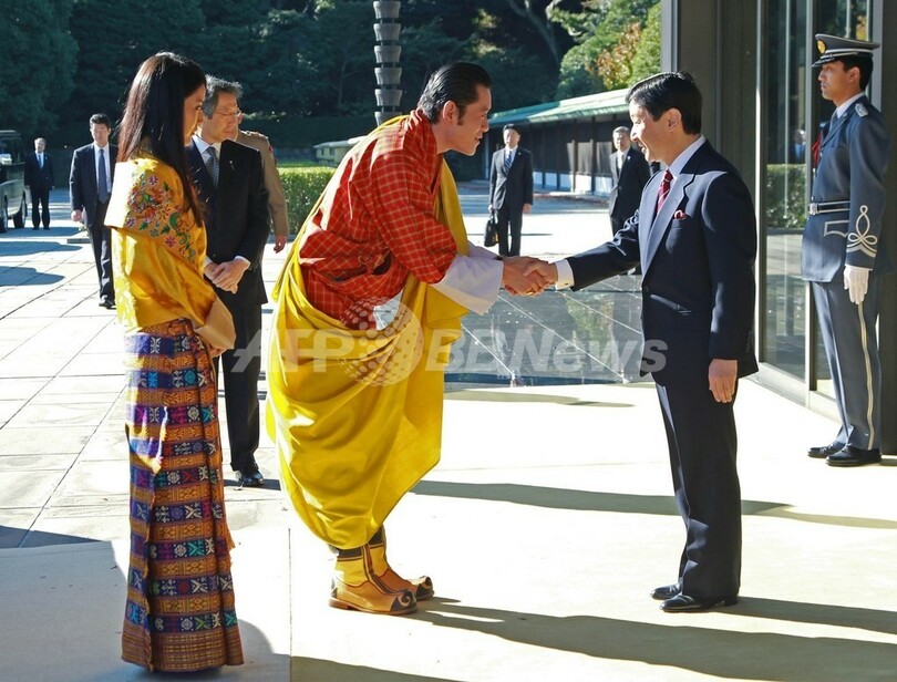 ブータン国王夫妻の歓迎式典