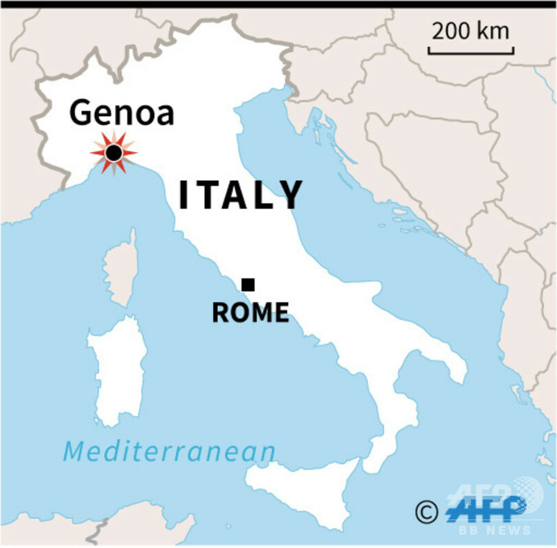 伊ジェノバで高速道の橋崩落、約30人死亡