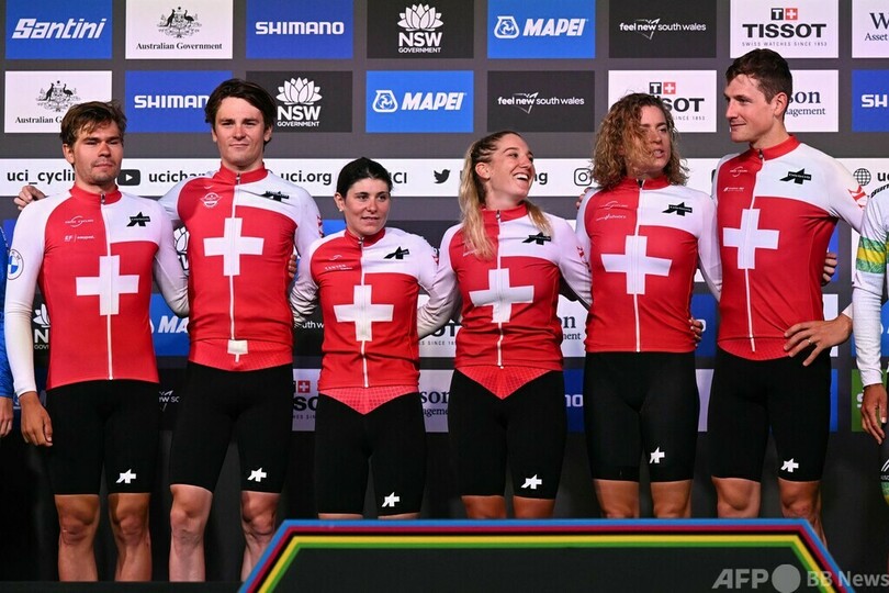 スイスがTT混合リレー優勝 ロード世界選手権