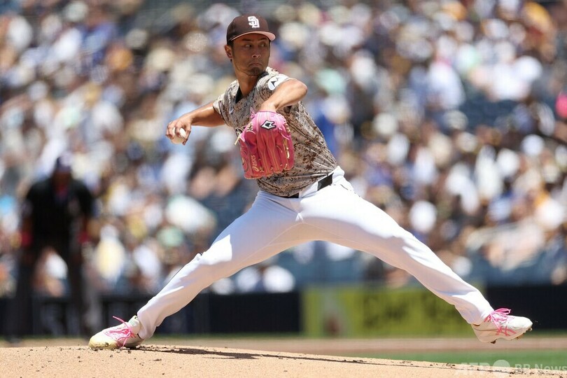 ダルビッシュ3勝目 強力ドジャース打線を7回2安打零封