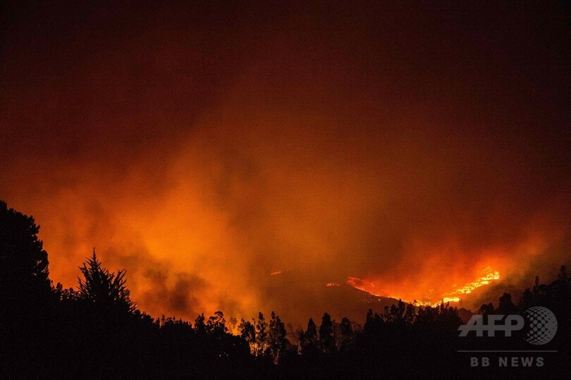 チリで続く過去最悪規模の山火事、鎮火目指し追加の対策費投入へ