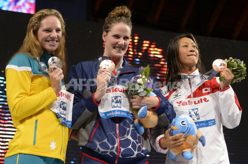 フランクリン、女子100m背泳ぎ制し大会2冠 第15回世界水泳