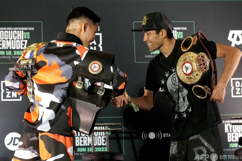 京口紘人が王座統一戦を前に会見 ボクシング