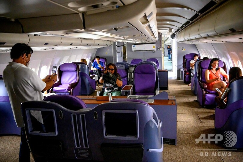 空の旅味わえる「飛行機カフェ」 タイ