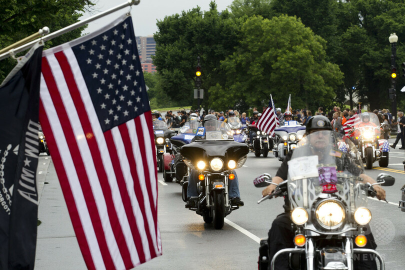 米国務長官も参加「ローリングサンダー」 全米のバイク乗り集結