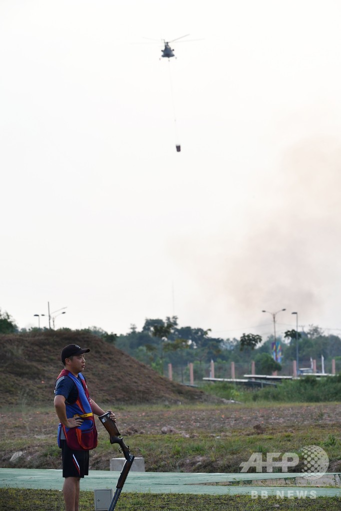 アジア大会の会場近くで火事、黒煙上がり関係者もピリピリ