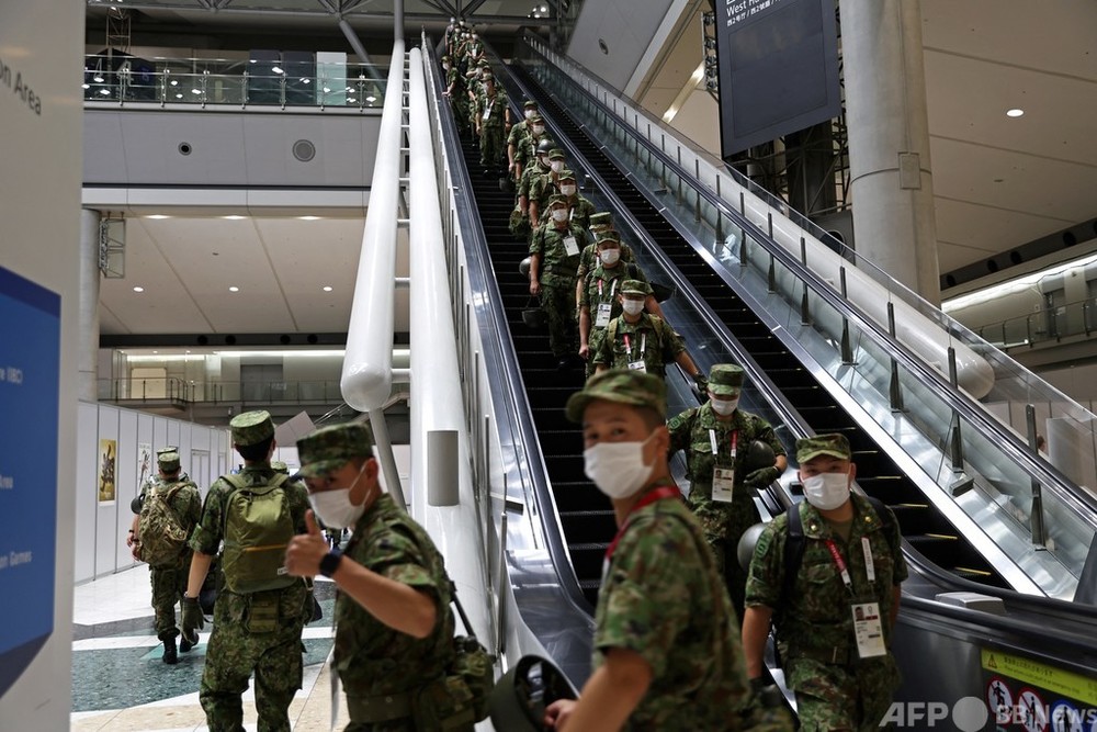 メディアセンターでも東京五輪の運営を支援する自衛隊員 写真5枚 国際