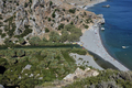 ギリシャ・クレタ（Crete）島南西部プレベリ（Preveli）の海辺（2010年7月20日撮影）。(c)AFP/LOUISA GOULIAMAKI