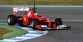フォーミュラワン（F1、F1世界選手権）ヘレス合同テストは7日、ヘレス・レーストラック（Jerez Racetrack）で初日を迎え、2007年シーズンの年間王者でロータス（Lotus F1 Team）のキミ・ライコネン（Kimi Raikkonen）がトップタイムを記録した。

テスト走行で9番手となるベストラップ1分22秒815（69周）を記録したフェラーリ（Ferrari）のフェリペ・マッサ（Felipe Massa、2012年2月7日撮影）。(c)AFP/CRISTINA QUICLER&lt;a href=&quot;http://www.afpbb.com/article/sports/motor-sports/f-one/2856079/8425202&quot;&gt;&lt;b&gt;＜記事本文へ戻る＞&lt;/b&gt;&lt;/a&gt;