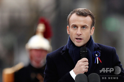 仏大統領、ナショナリズムの台頭に警鐘 トランプ型「自国第一」主義を批判