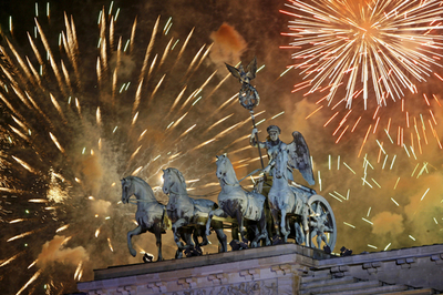 ＜世界の2007年＞新年を祝う花火 - ドイツ