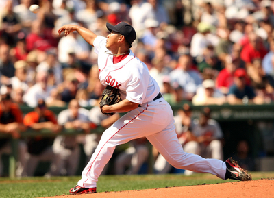 松坂 オリオールズ戦4安打4失点で勝ち負け付かず