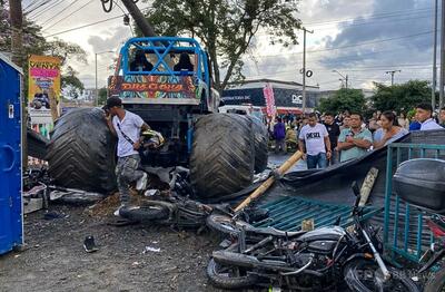 モンスタートラックが観客に突っ込み3人死亡、誕生日祝う少女も コロンビア