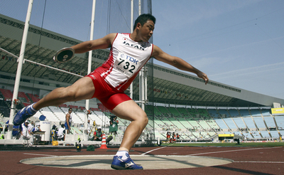 畑山 男子円盤投げ決勝進出ならず