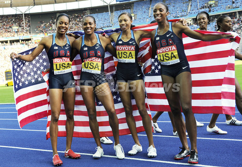 米国 女子4 400メートルリレーで優勝 世界陸上ベルリン大会 写真7枚 ファッション ニュースならmode Press Powered By Afpbb News