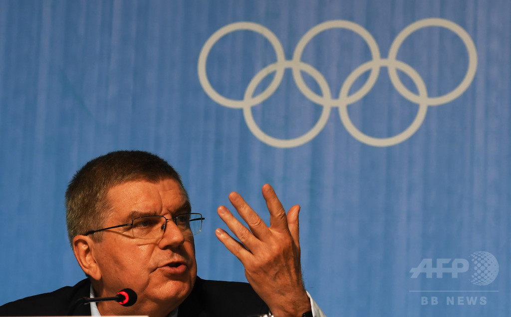 ロシア選手除外を見送ったIOC会長、露政府の圧力を否定 ロシア選手除外を見送ったIOC会長、露政府の圧力を否定