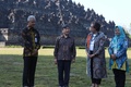 インドネシア・中ジャワ州マゲランにあるボロブドゥール寺院を訪問された天皇陛下（2023年6月22日撮影）。(c)DEVI RAHMAN / AFP