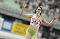 第11回世界陸上大阪大会（11th IAAF World Championships in Athletics Osaka）、女子400メートルハードルで優勝したオーストラリアのヤナ・ローリンソン（Jana Rawlinson、2007年8月30日撮影）。(c)AFP/ERIC FEFERBERG