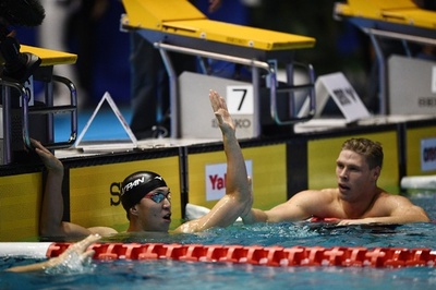 小関が男子100m平泳ぎで金メダル、パンパシ水泳