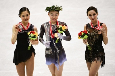 16歳紀平がGPデビューのNHK杯で逆転優勝、宮原2位