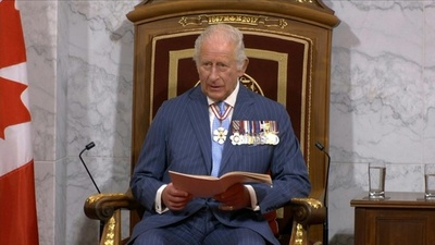 動画：チャールズ英国王、カナダは「強く、自由」 議会で演説