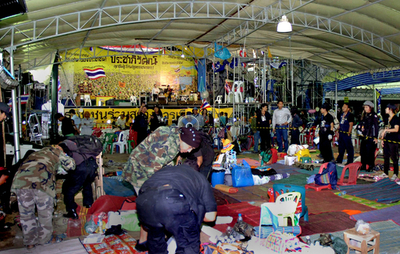 タイ反政府派占拠の首相府で爆発 1人死亡