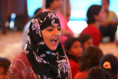 サマーキャンプに安らぎ見いだす戦禍の子どもたち、ガザ