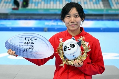 高木美帆が五輪新で金 スピードスケート女子1000m 北京五輪