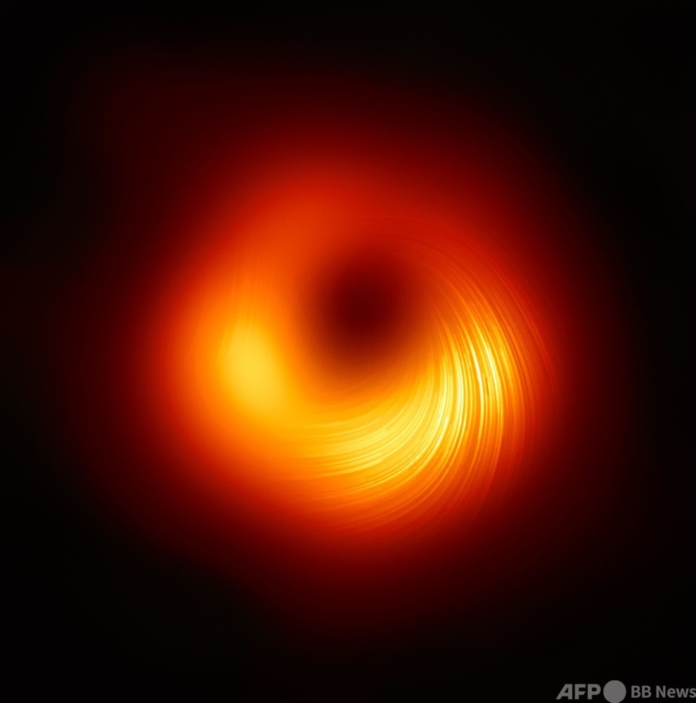 ブラックホールの端の偏光の画像 初撮影チームが公開