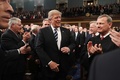 米首都ワシントンの連邦議会に到着したドナルド・トランプ米大統領（2017年2月28日撮影）。(c)AFP/JIM LO SCALZO
