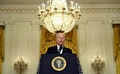 米ホワイトハウスでアフガニスタン情勢について国民向け演説を行うジョー・バイデン大統領（2021年8月16日撮影）。(c)Brendan SMIALOWSKI / AFP