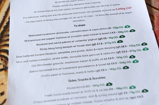料理のCO2排出量、メニューに表示 英レストラン