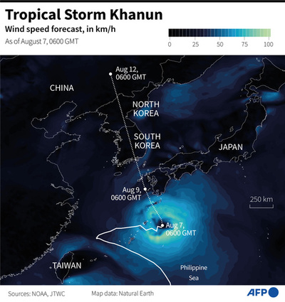 Typhoon forces Japan atomic bomb commemorations inside