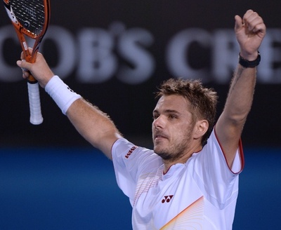 ワウリンカが王者ジョコビッチに勝利、全豪オープン