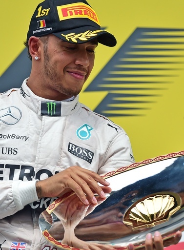 ハミルトンがベルギーGP制覇、ベッテルはタイヤバーストで表彰台逃す