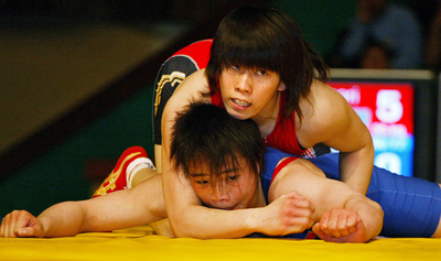 ＜第20回アジア・レスリング選手権＞女子フリースタイル・55キログラム級、吉田沙保里がス・リフイを破り優勝を飾る - キルギス