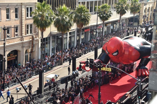 スパイダーマン」最新作、プレミア上映会に出演者ら集結 米ハリウッド 